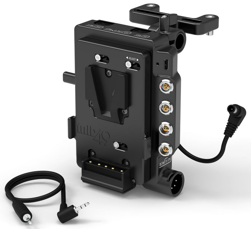 MID49 Power Distribution Box DB-11 (Sony FX6, V-Mount) Camera Mounted